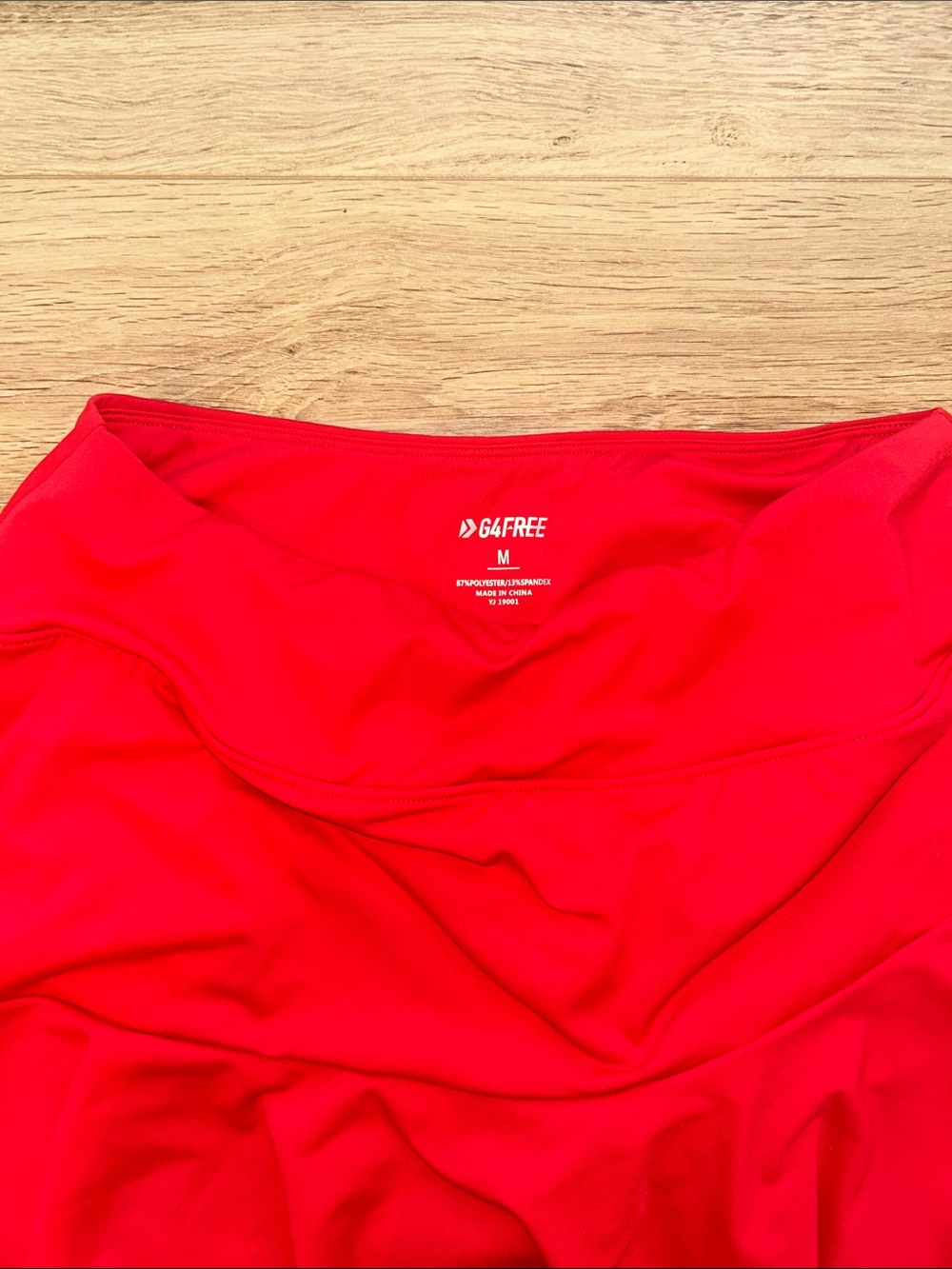 Active Ruffle Mini Skirt - Red - Picture 2 of 3